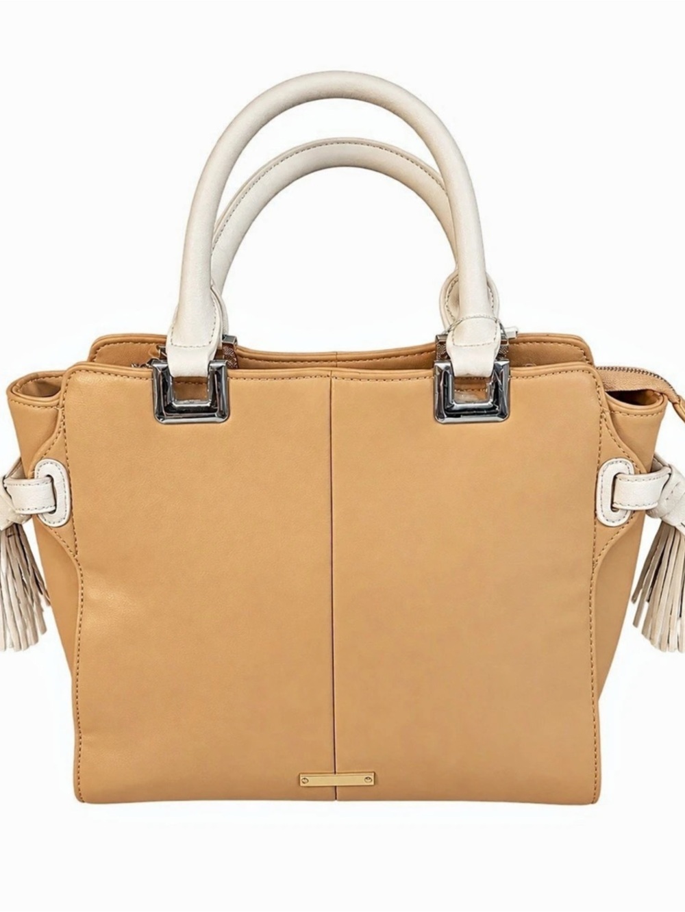 HEYS Camel & Cream Structured Satchel Handbag – NWT